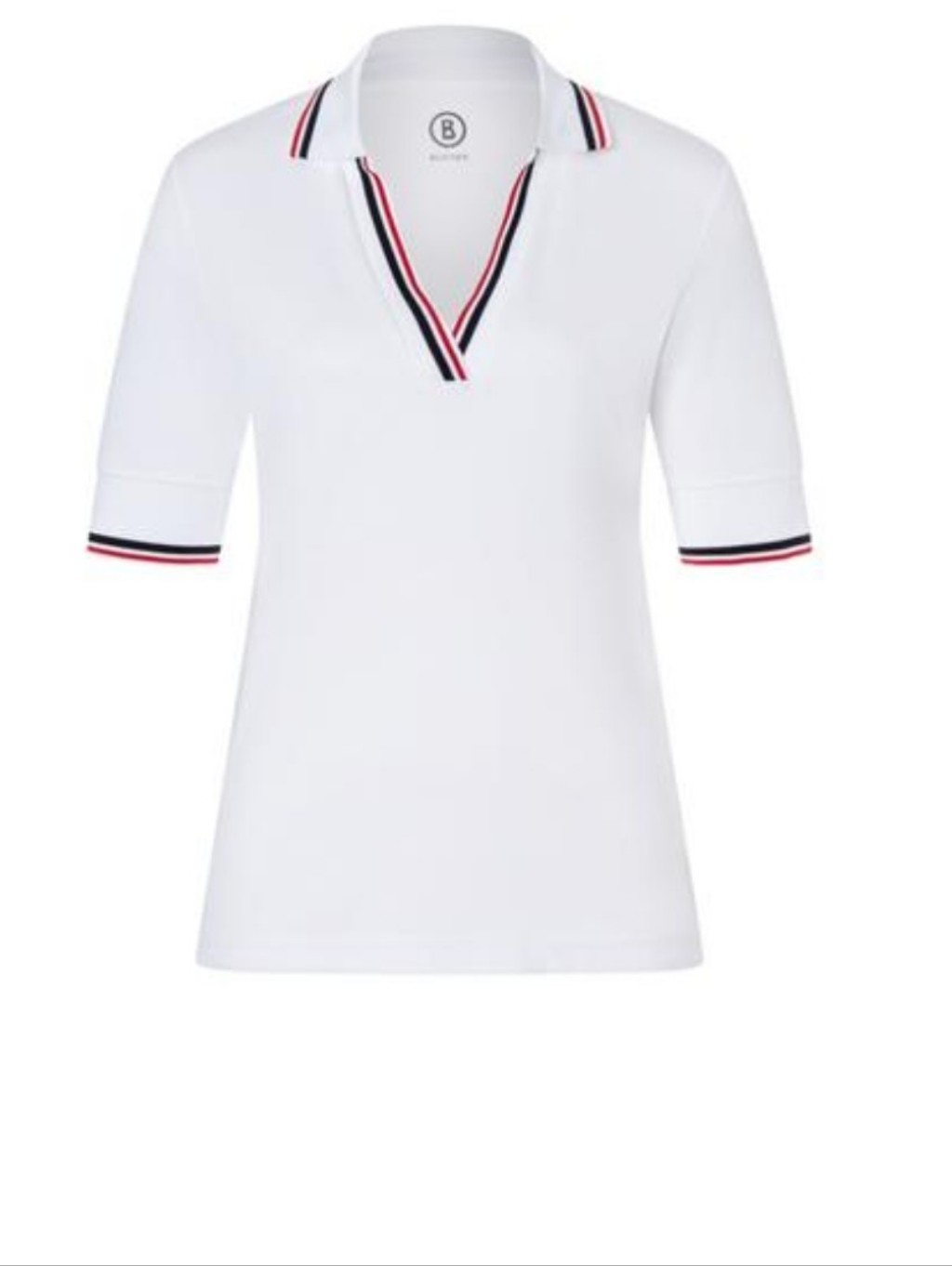 Bogner Elonie Short Sleeve Polo White Size Small Luxury Golf Top